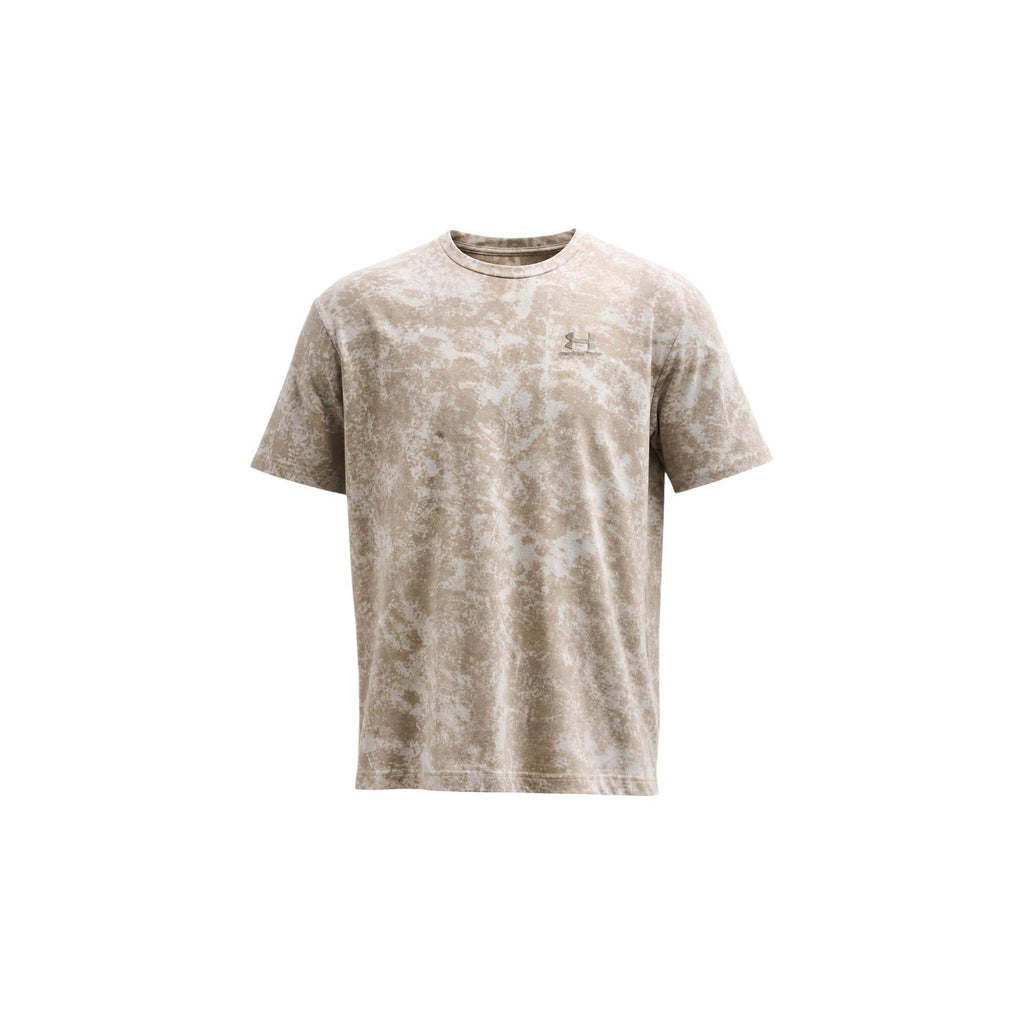 Under Armour — Beige Icon SS Novelty heren-T-shirt — afbeelding 5