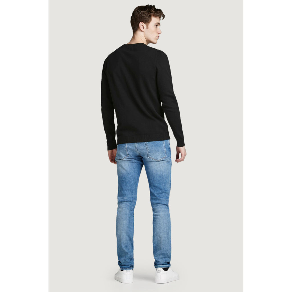 Jack & Jones — Essential Basic schwarzer Herrenpullover — Ansicht 5