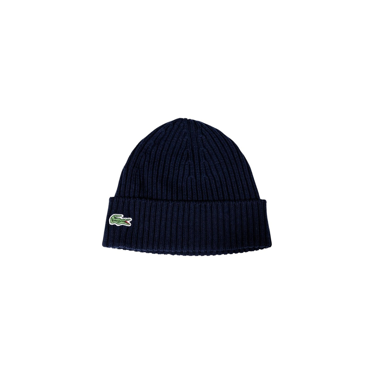 Lacoste — Bonnet côtelé RB0001 en laine — Bleu marine