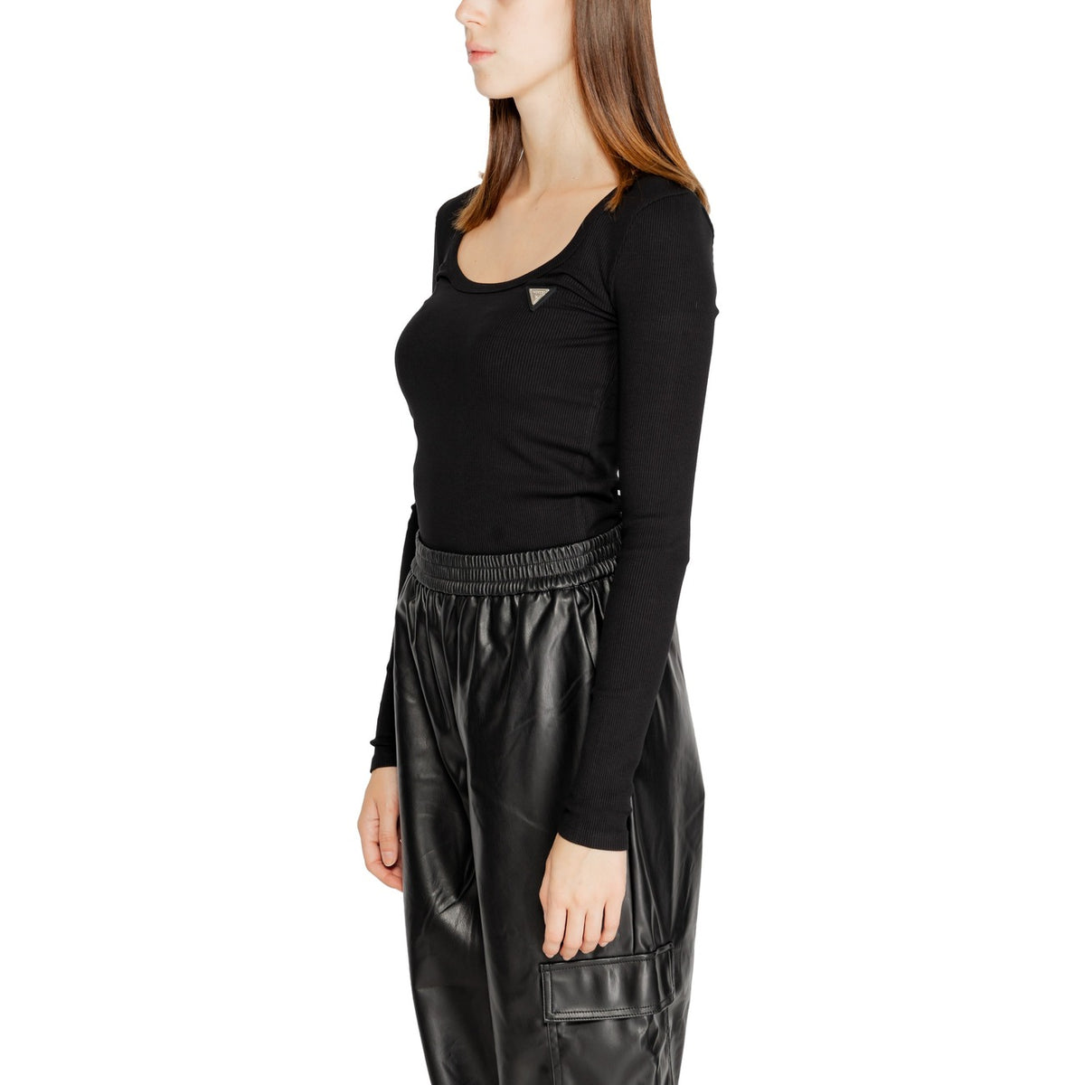 Guess Active — T-shirt COLETTE LS RIB noir femme — vue 3