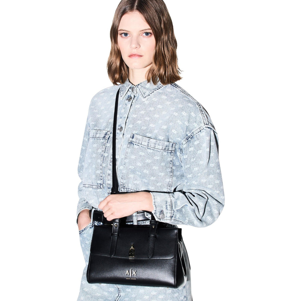 Armani Exchange — Women’s black shopper bag — view 3