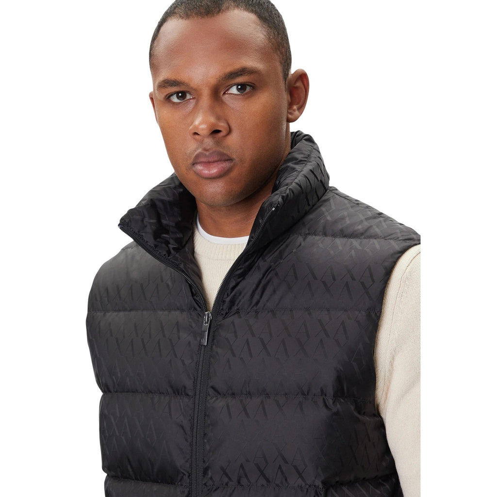 Armani Exchange — XM001581 black quilted vest for men — view 5