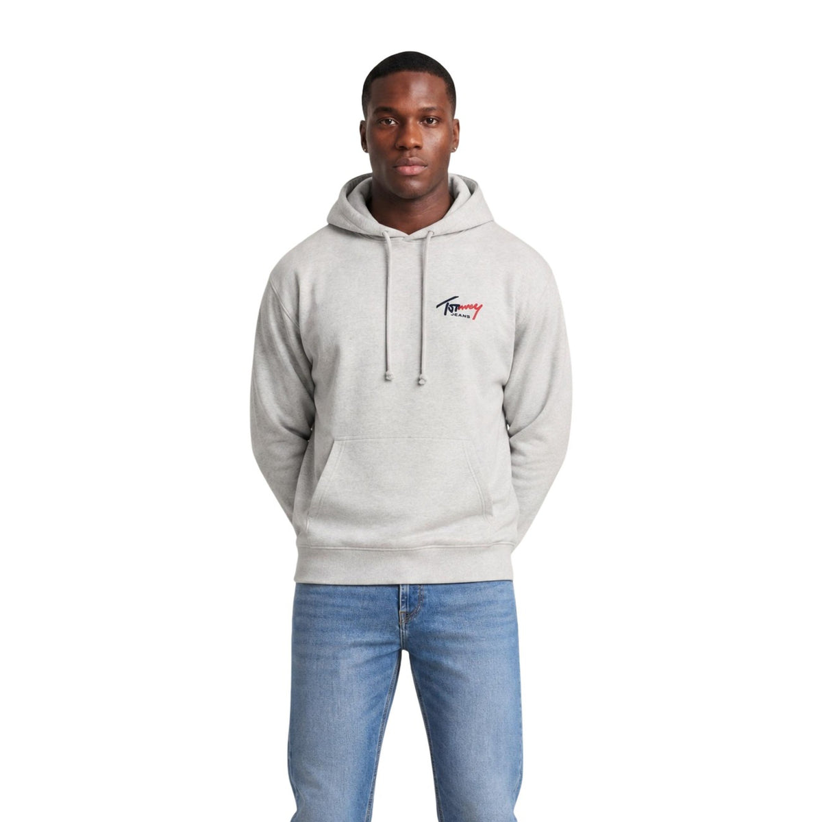 Tommy Jeans — Grijze hoodie voor heren — afbeelding 4
