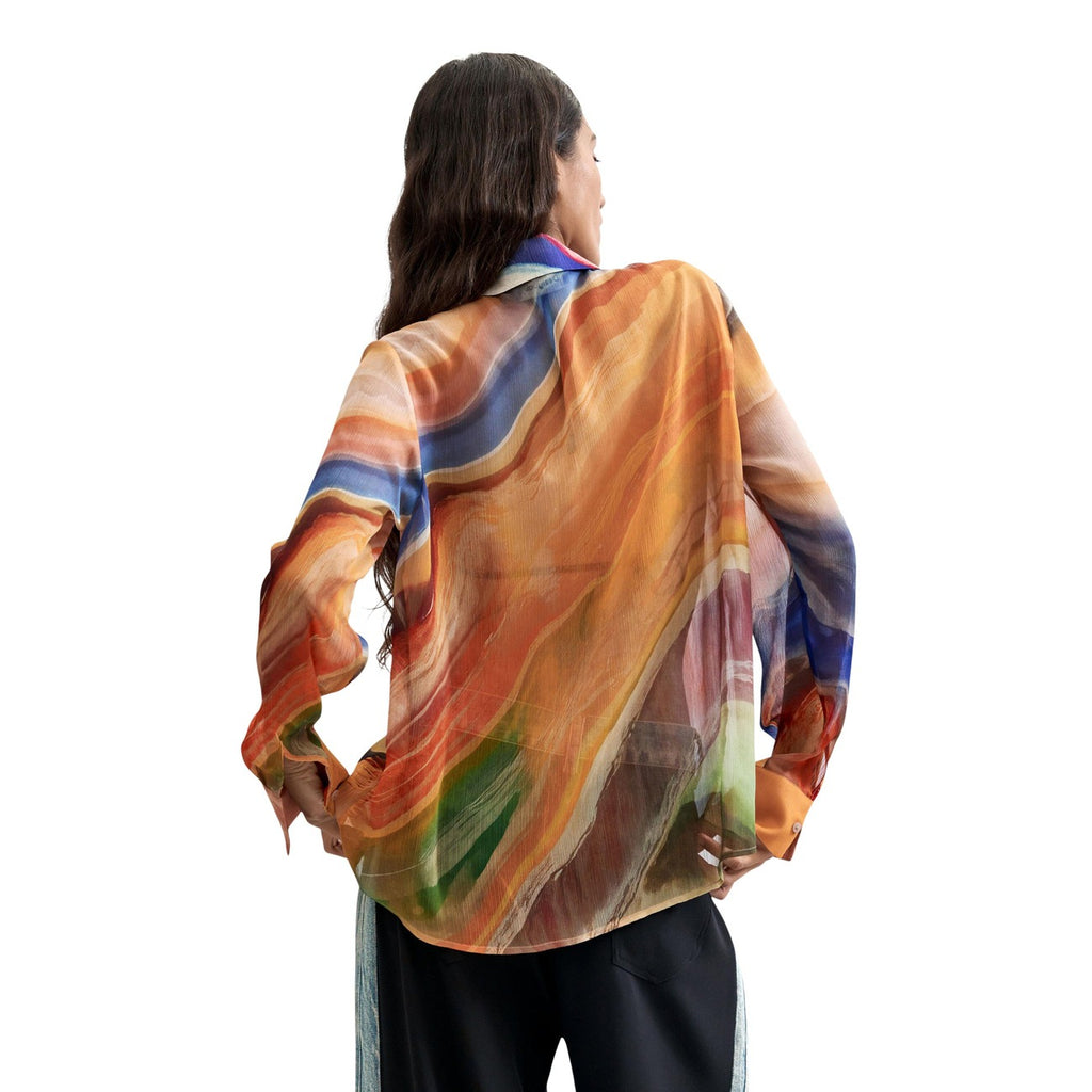 Desigual — Blouse Camsterdam orange femme — vue 4