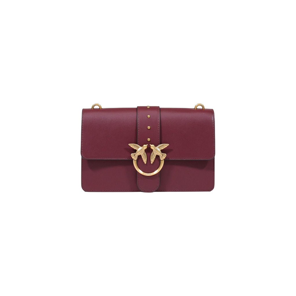 Pinko — Sac Love One Classic St. Vitell en cuir bordeaux femme — vue 2