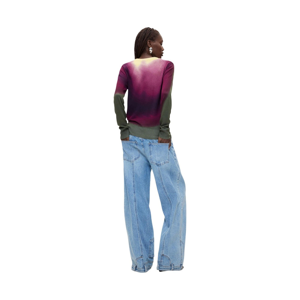 Desigual — Pull Veget imprimé violet femme — vue 4