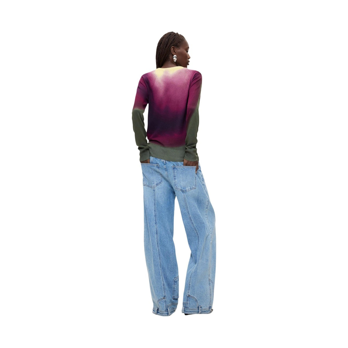 Desigual — Pull Veget imprimé violet femme — vue 4