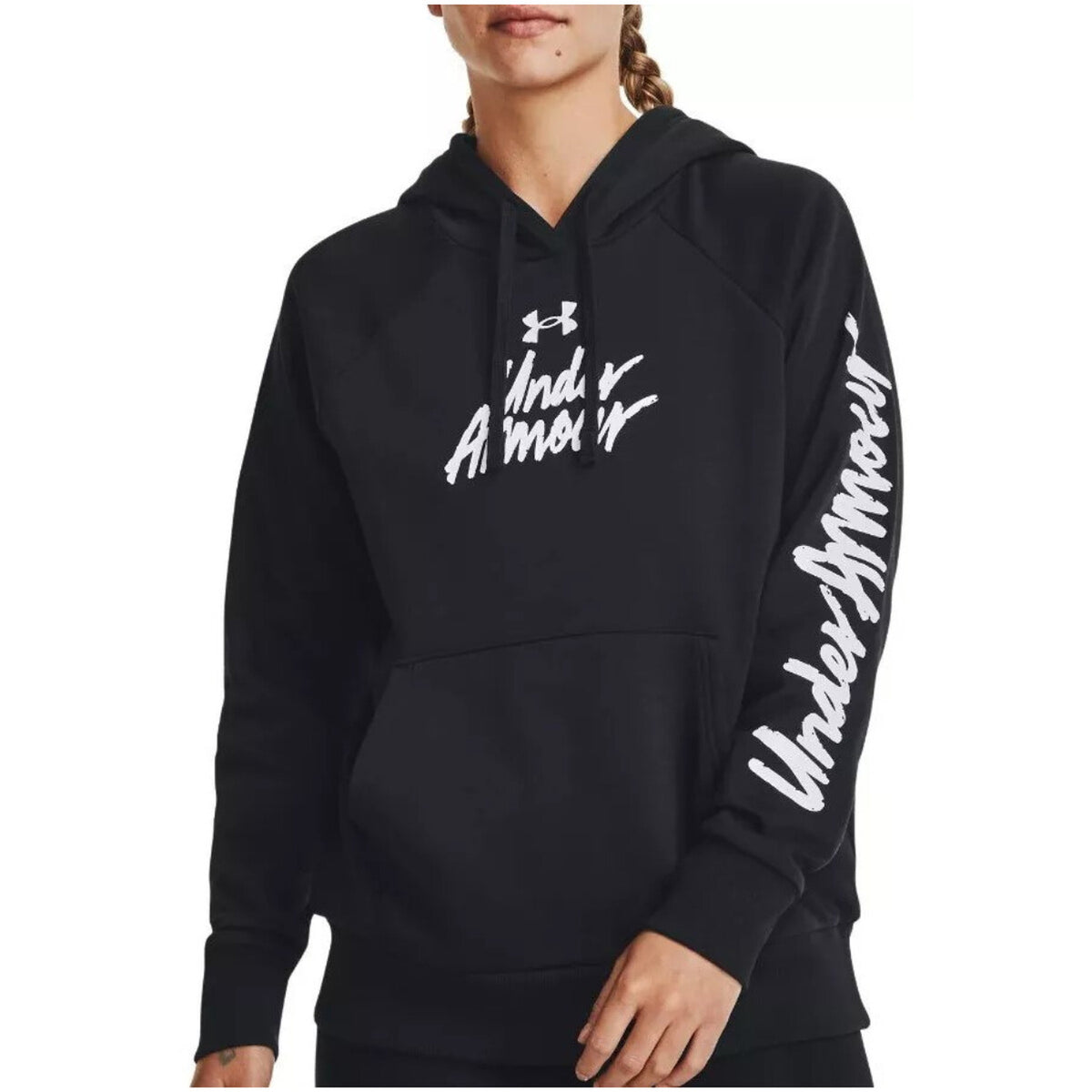Under Armour — Rival Fleece Graphic Hoodie Black Women