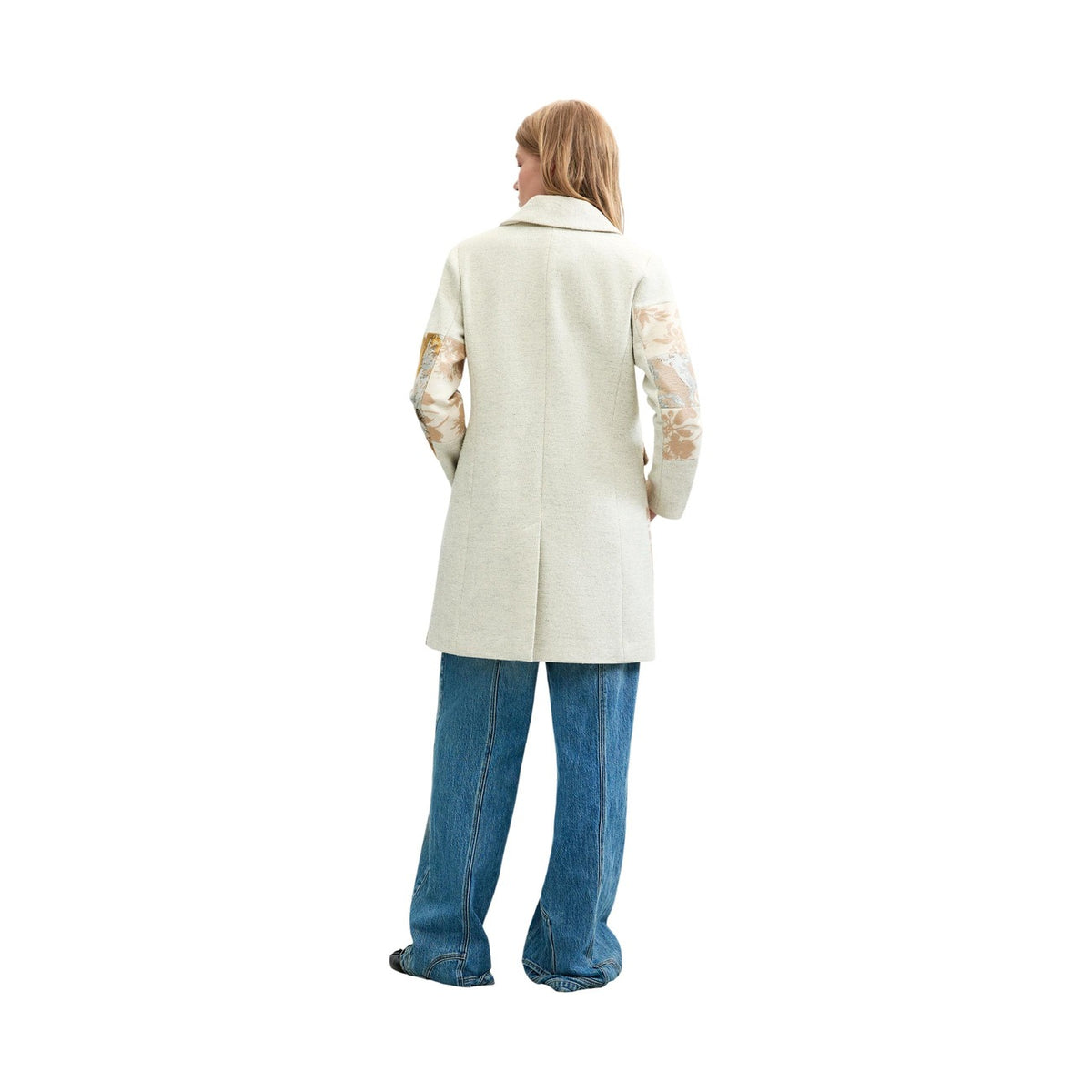 Desigual — Manteau Joya floral blanc femme — vue 4