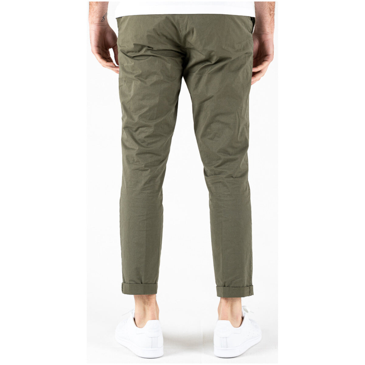 Lyle & Scott — Pantalon chino vert en coton stretch homme — vue 2