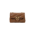Pinko — Love Puff Classic Sheep Nappa Tasche aus braunem Leder für Damen
