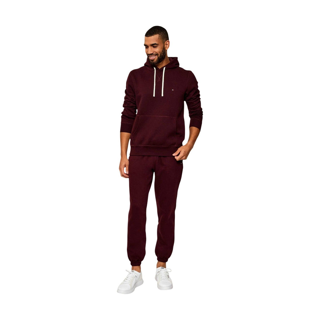 Tommy Hilfiger — Sweat col rond bordeaux homme — vue 5