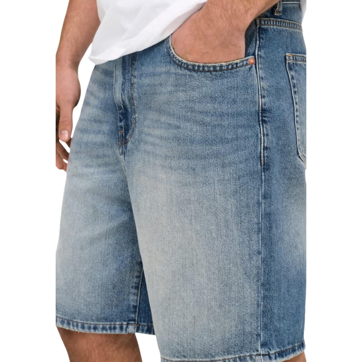 Only & Sons — Blaue kurze Herrenhose — Ansicht 5