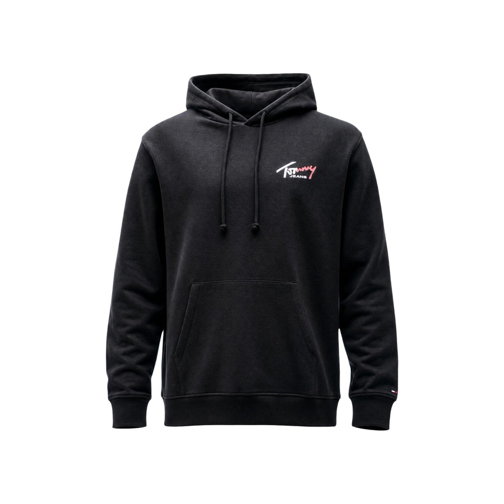 Tommy Jeans — Sweat à capuche noir 100 % coton bio homme — vue 4