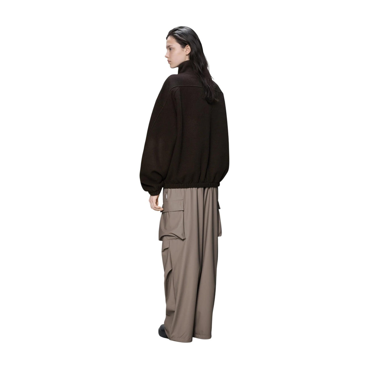 Rains — Fleece Zip Jacket marron femme — vue 3