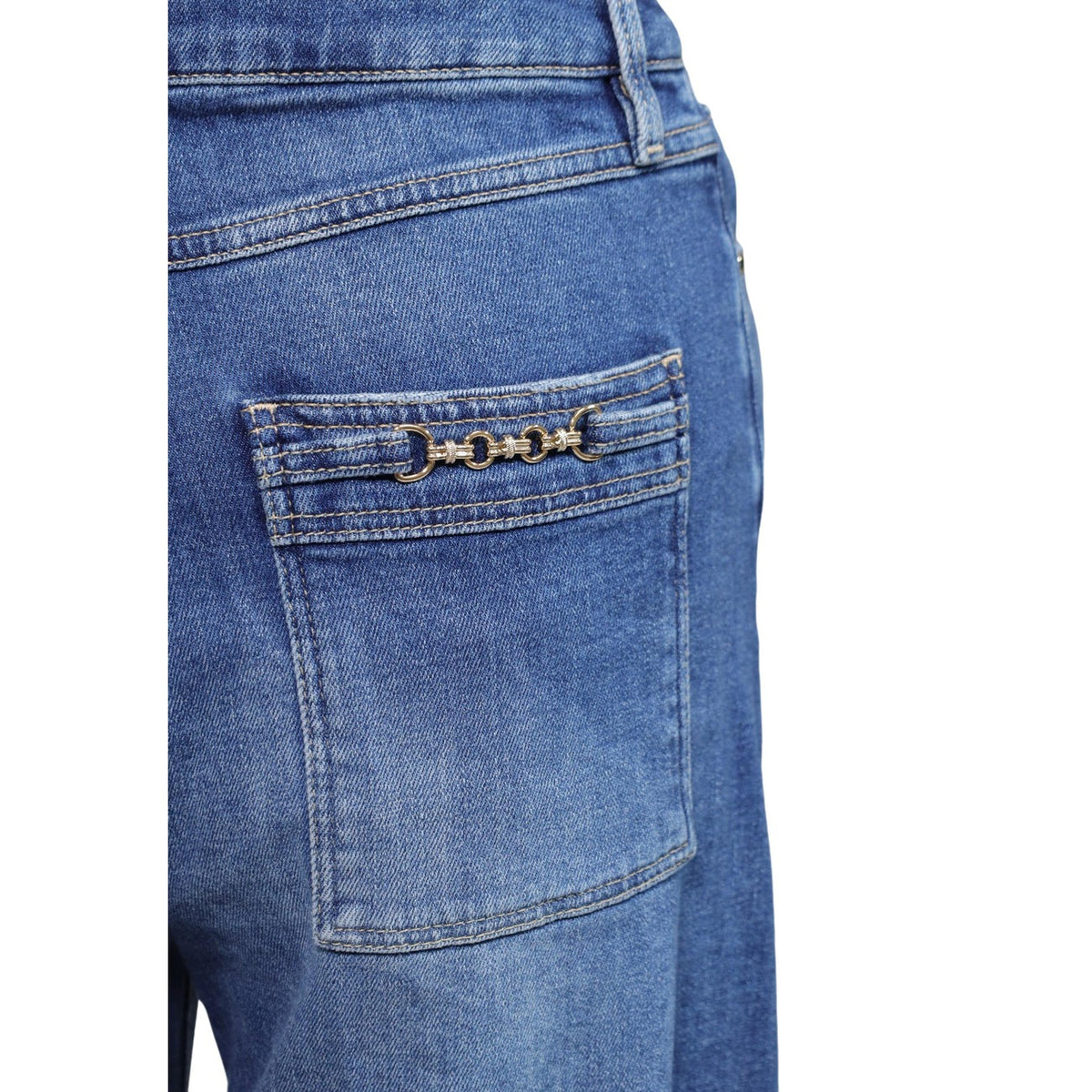 Guess — broek Bellagio Chain Pocke voor dames - kleur blauw — afbeelding 5