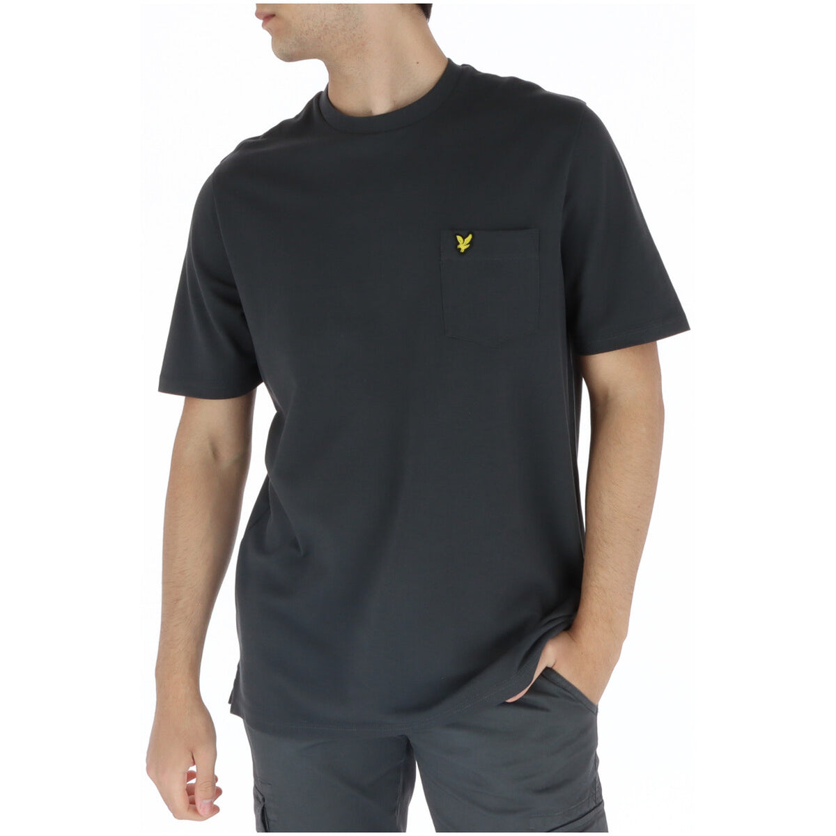 Lyle & Scott — Men's gray stretch cotton pocket t-shirt