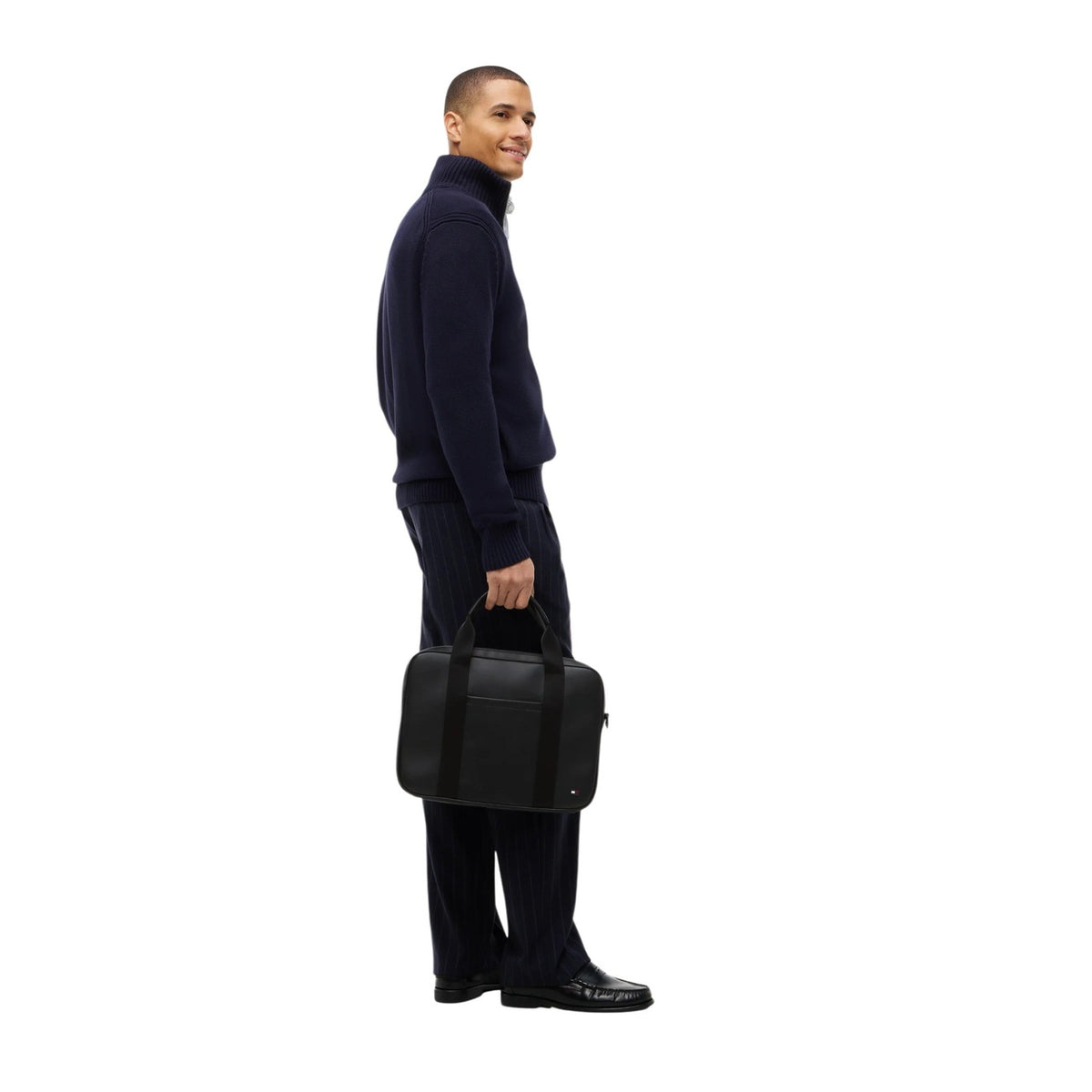 Tommy Hilfiger — Sac ordinateur Foundation noir homme — vue 3