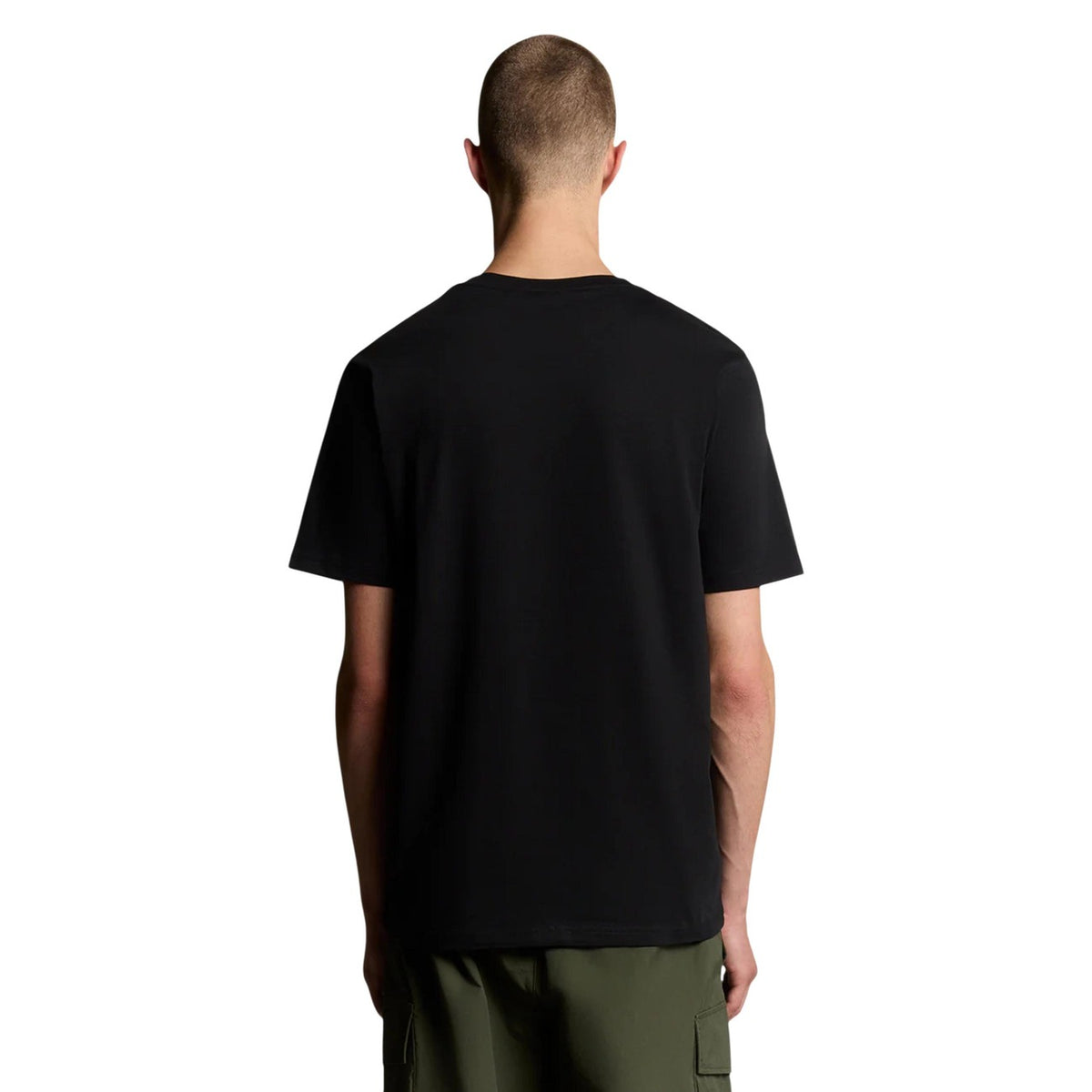 Lyle & Scott — T-shirt noir en coton homme — vue 3