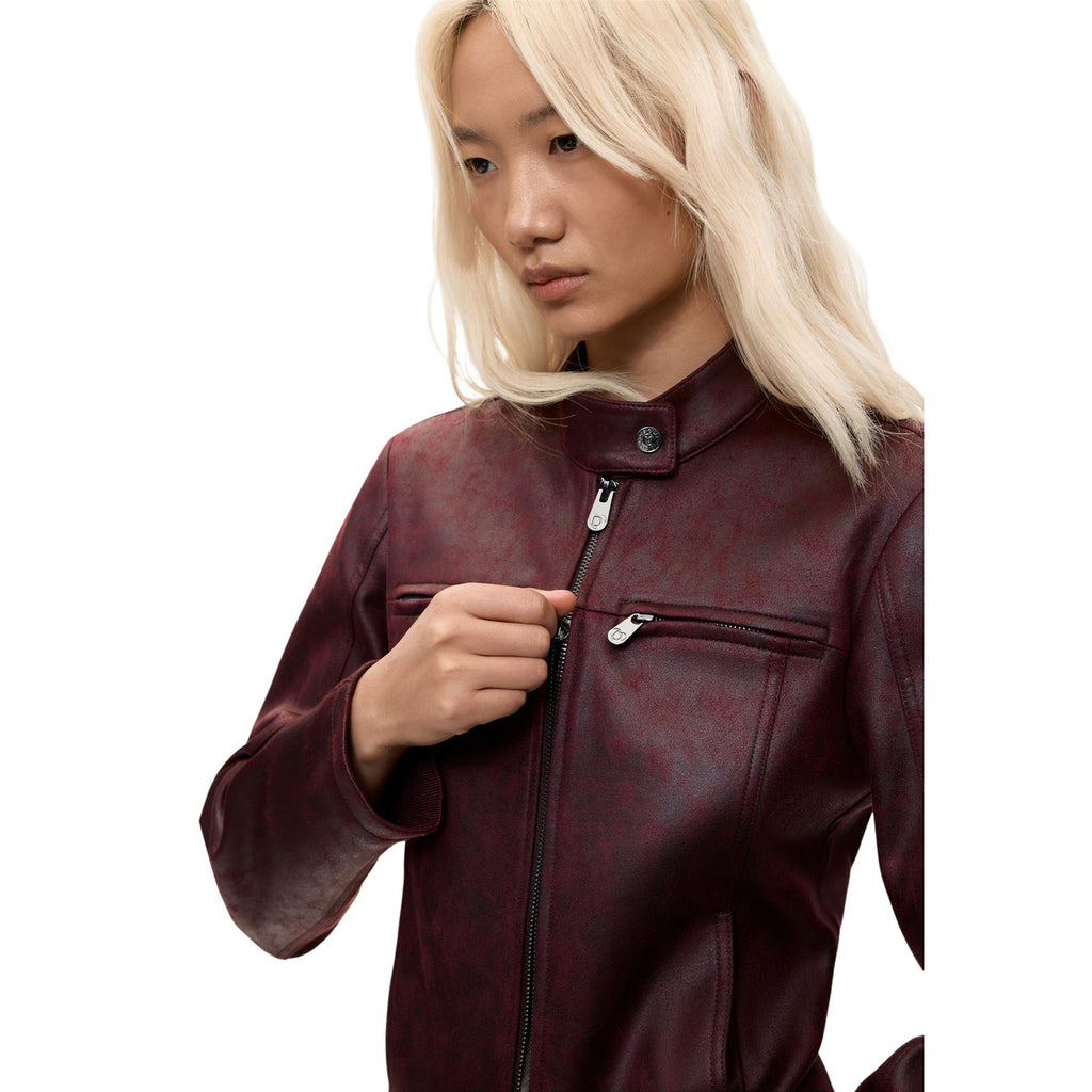 Desigual — Women’s burgundy Bikercy jacket — view 4