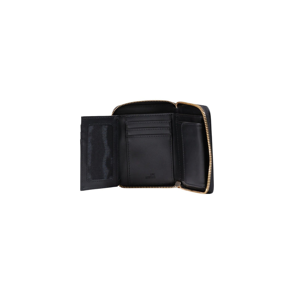 Love Moschino — Portefeuille noir 13 × 9 × 3 cm femme — vue 5