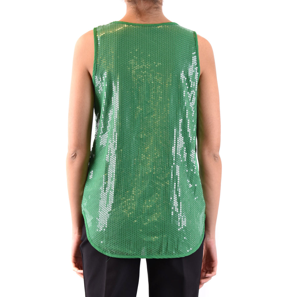 P.A.R.O.S.H. — Groene mouwloze top met lovertjes voor dames — afbeelding 4