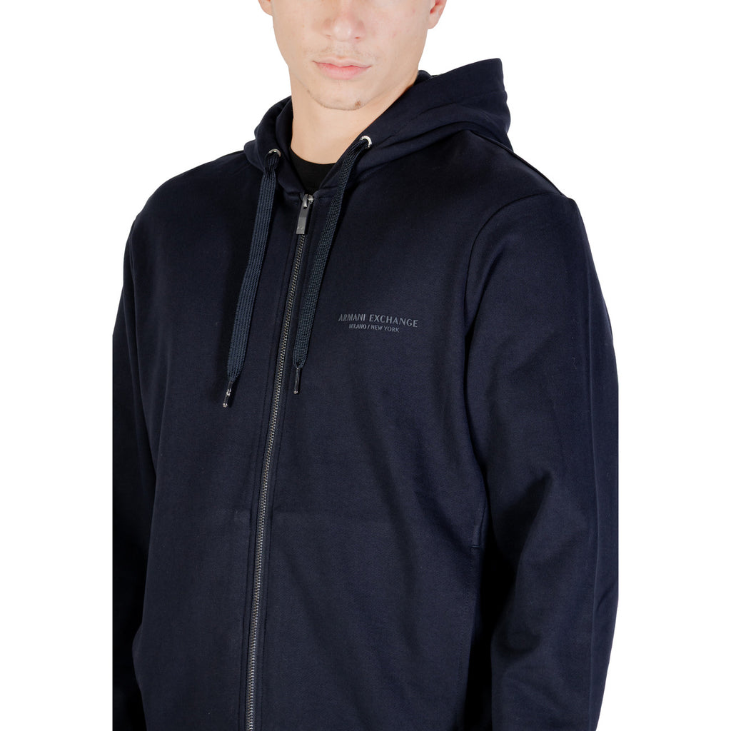 Armani Exchange — Sweat en coton bleu XM001293 homme — vue 5