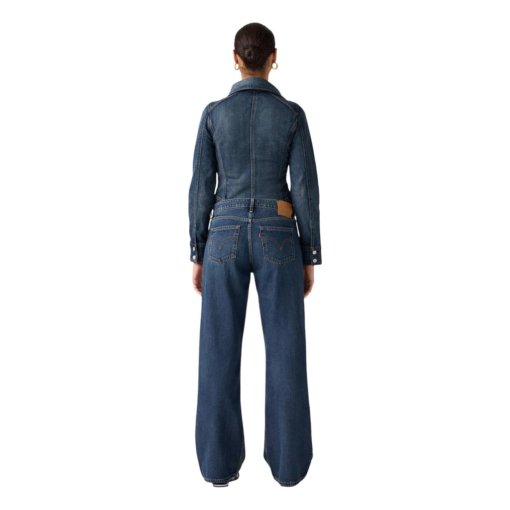 Levi’s — Blaue Low Loose Damenjeans im Used-Look — Ansicht 4