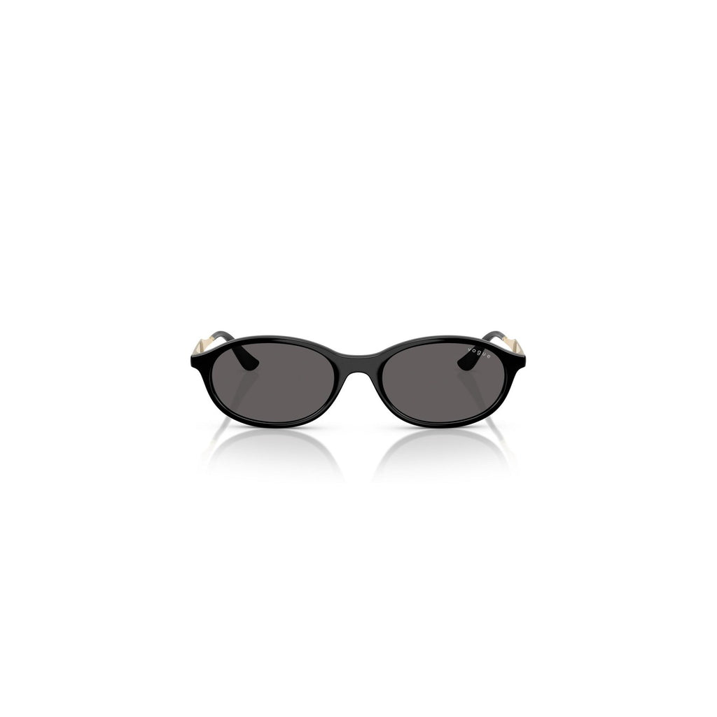 Vogue Eyewear — Ronde zonnebril van zwart metaal voor dames