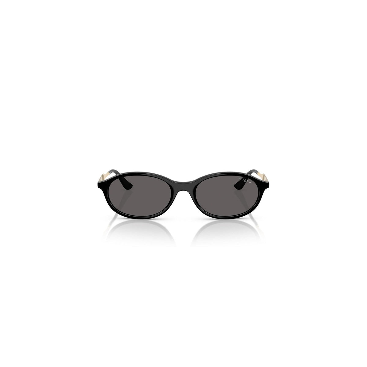 Vogue Eyewear — Ronde zonnebril van zwart metaal voor dames