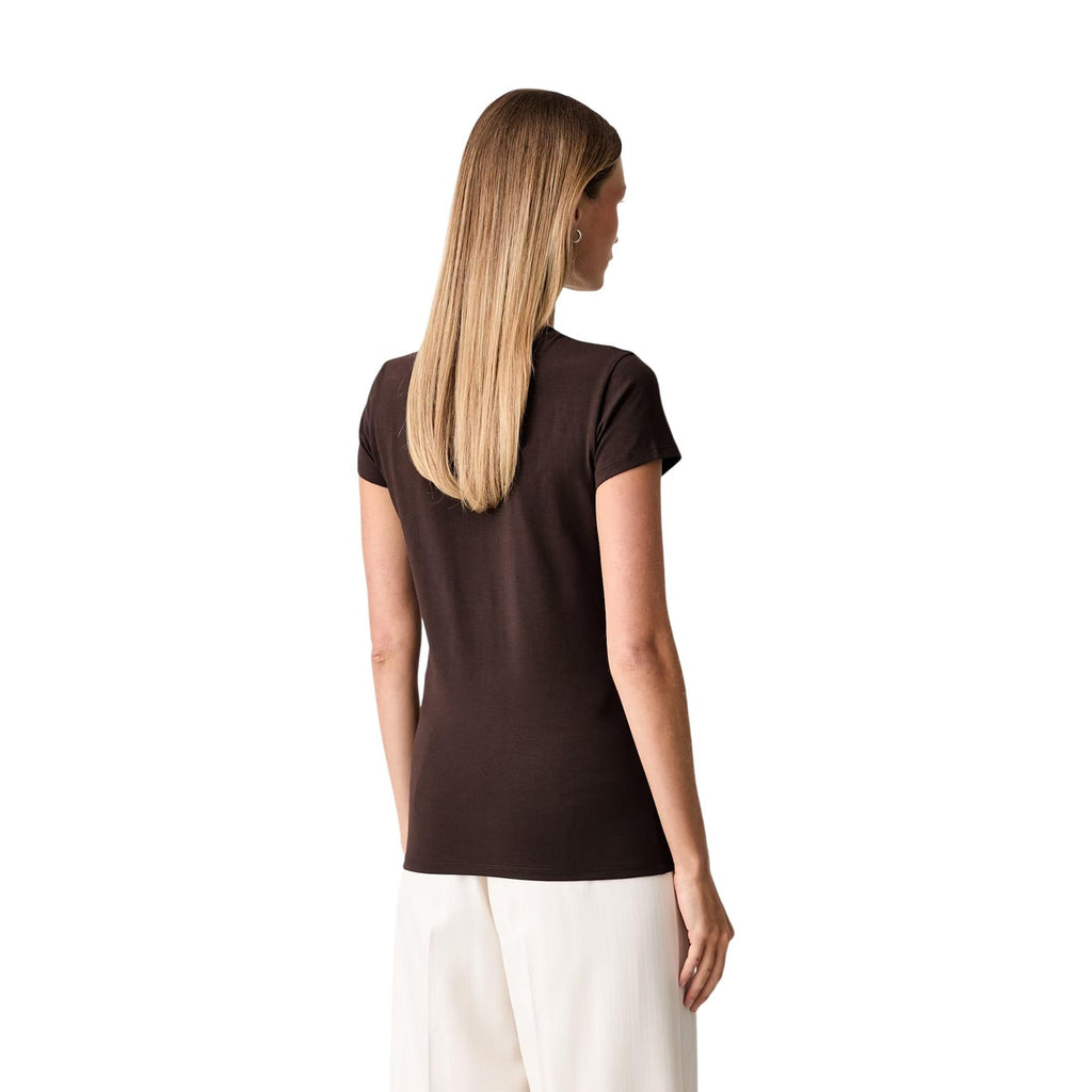 Armani Exchange — Women’s brown stretch t-shirt — view 3