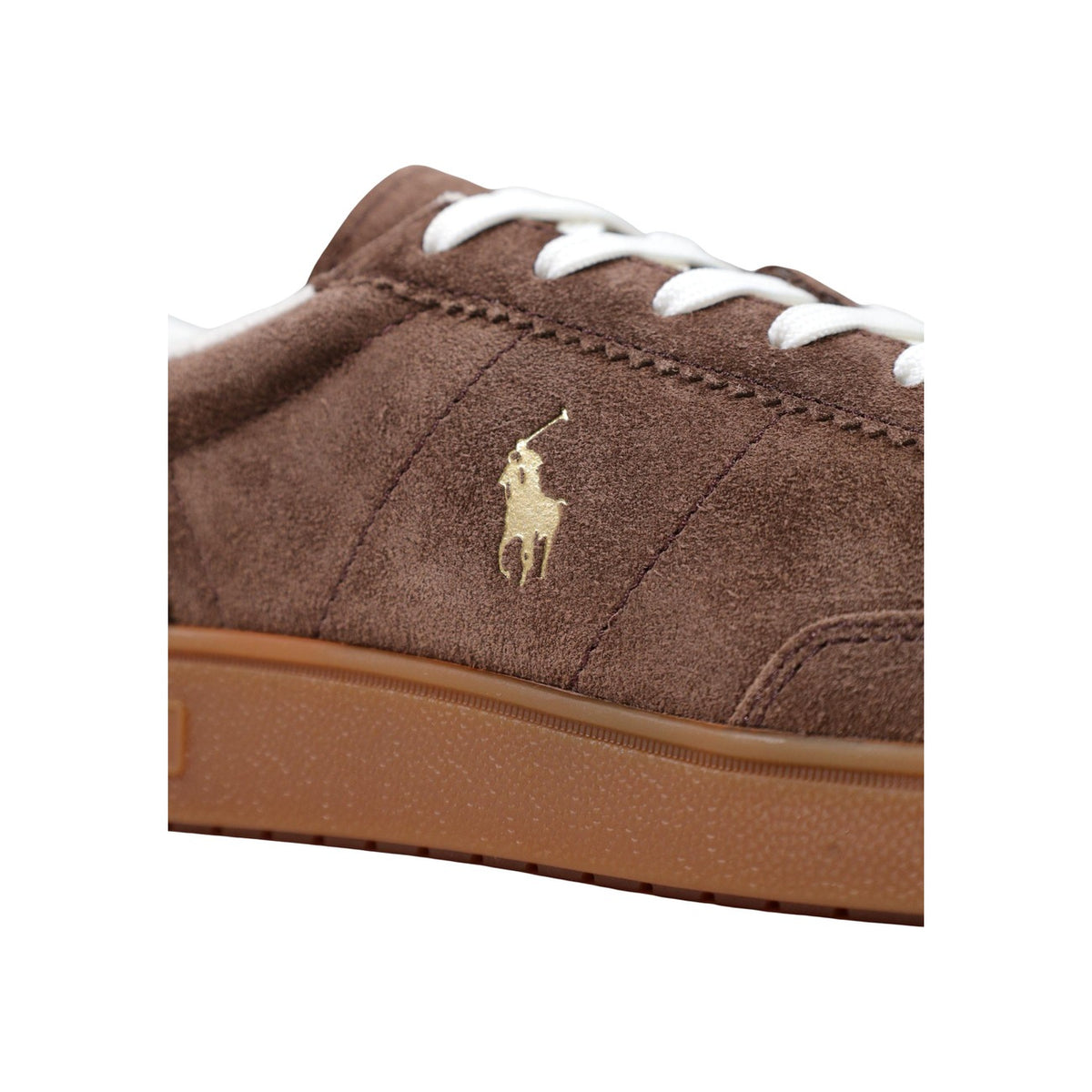 Polo Ralph Lauren — Baskets Bedford PP marron en daim homme — vue 4