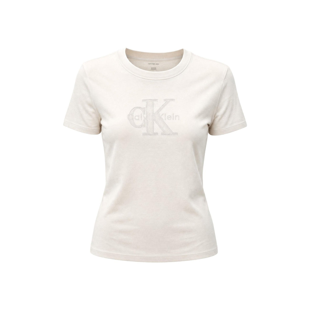 Calvin Klein Jeans — T-shirt blanc femme — vue 2