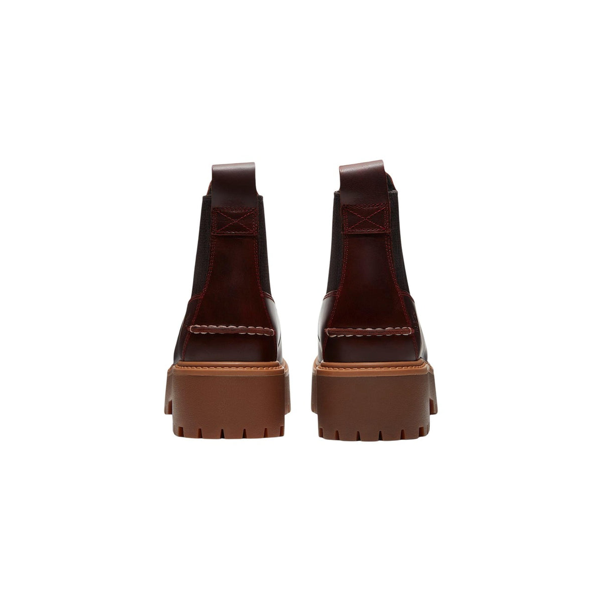 Timberland — Chelsea-enkellaarsjes Stone Street van bordeauxrood leer voor dames — afbeelding 4