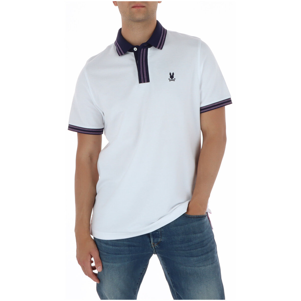 Psycho Bunny — Polo MT0100122 blanc homme