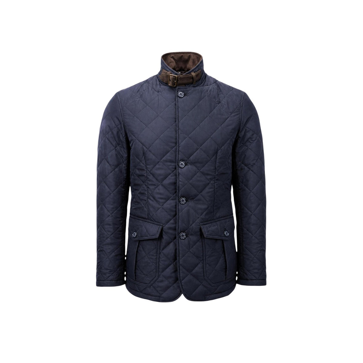 Barbour — Men's Blue Quilted Lutz Jacket — view 5