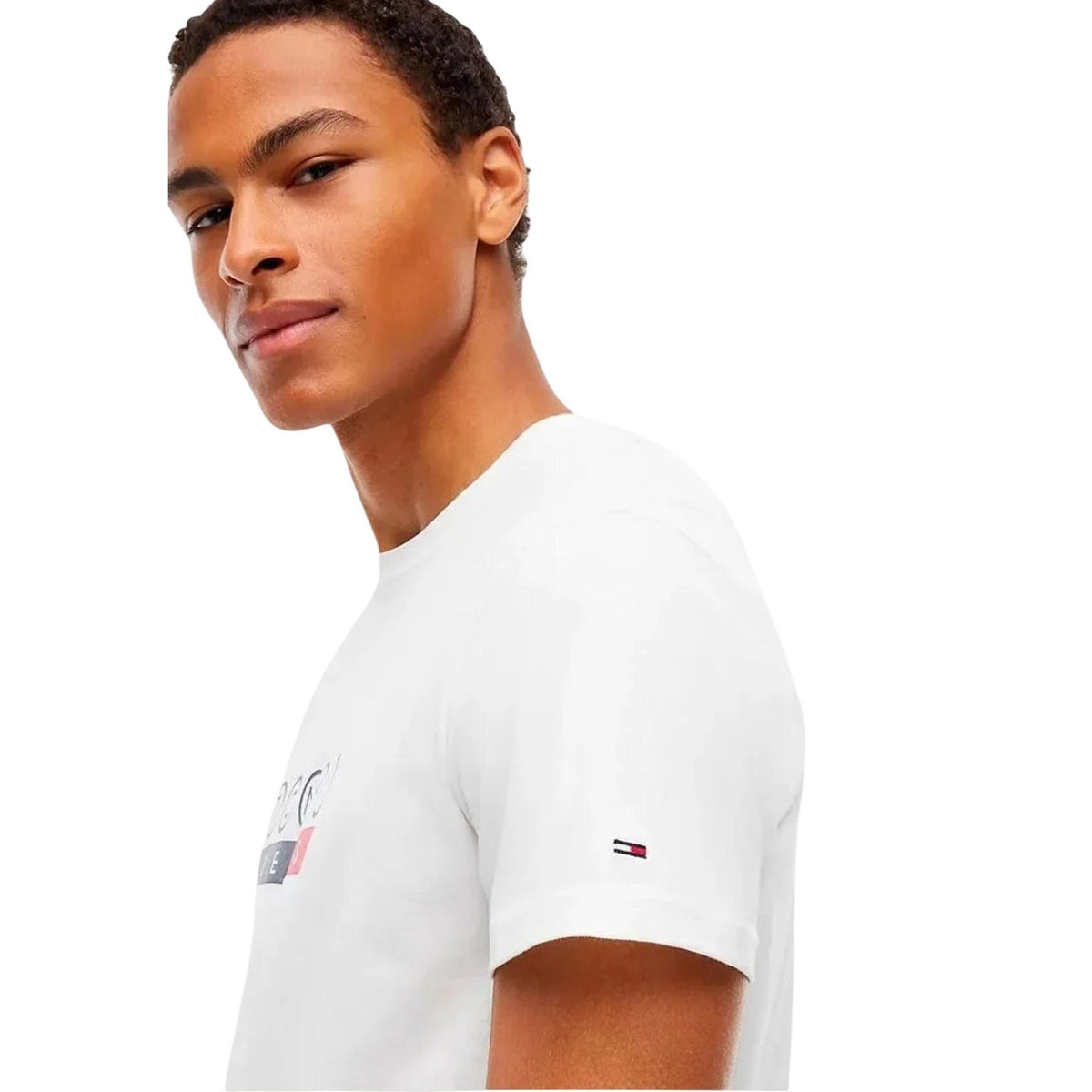 Tommy Jeans — Men’s white organic cotton t-shirt — view 4