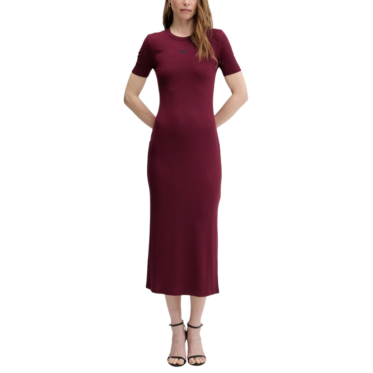 Calvin Klein Jeans — Bordeaux stretch jurk voor dames LV044C902G