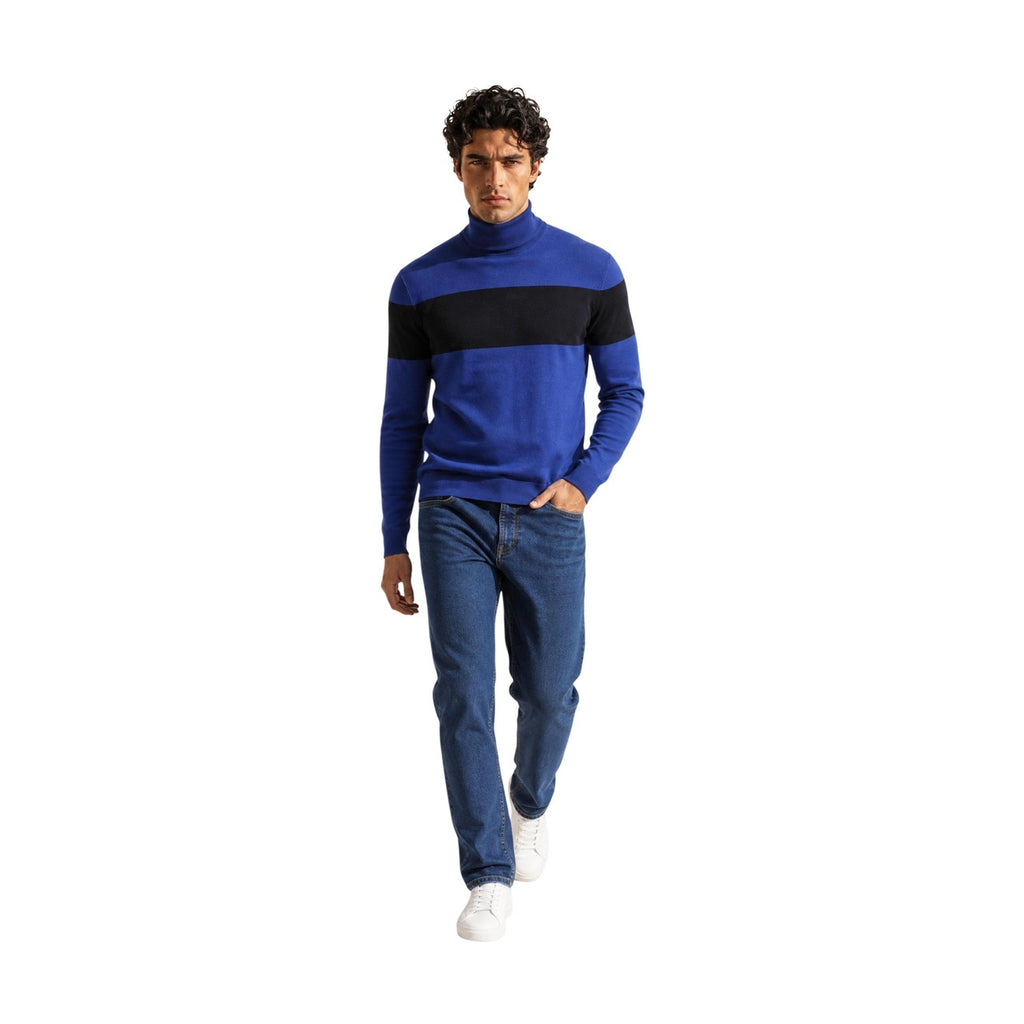 Armani Exchange — Men’s blue viscose blend sweater — view 2