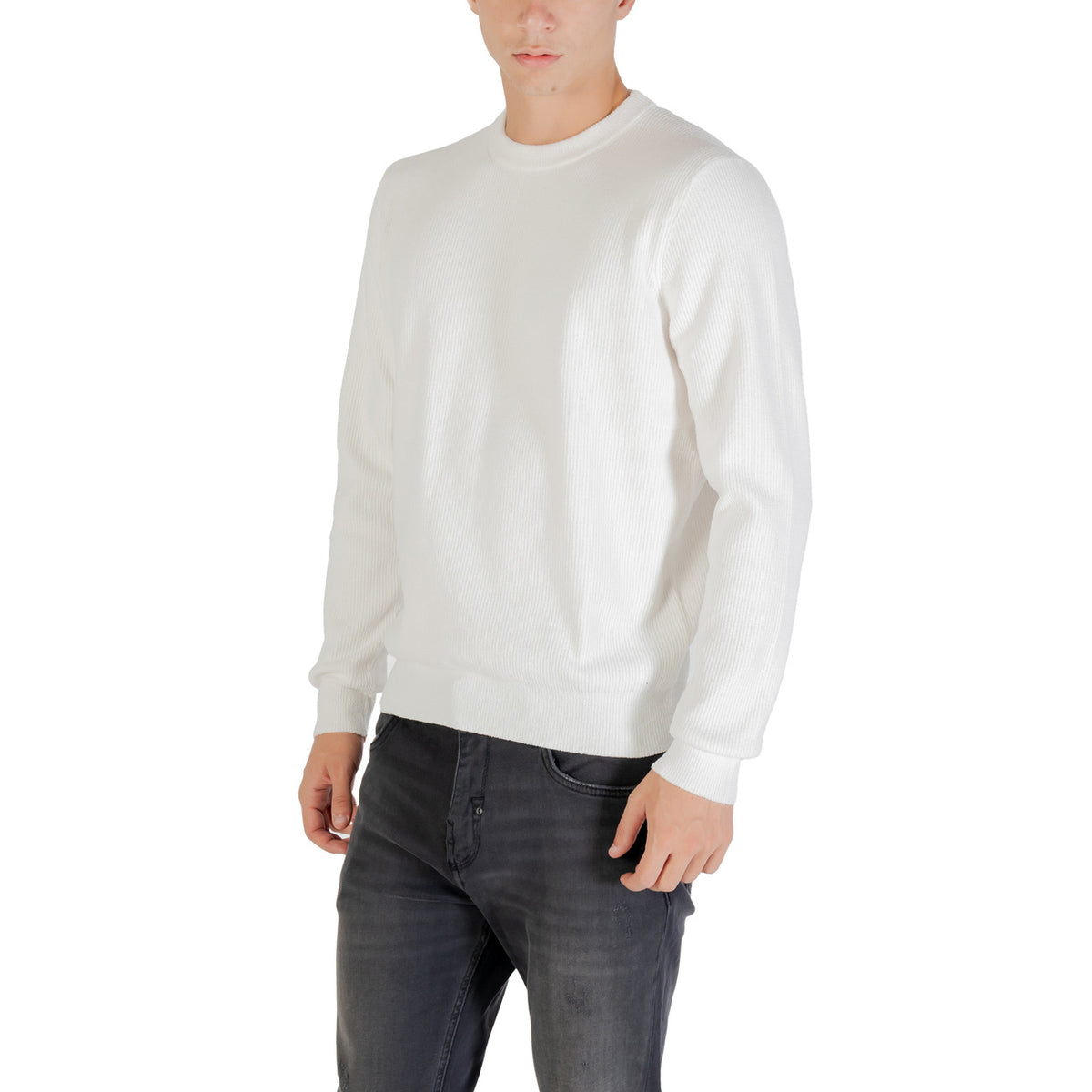 Antony Morato — Pull réf. MMSW01558-YA500096 blanc homme — vue 4