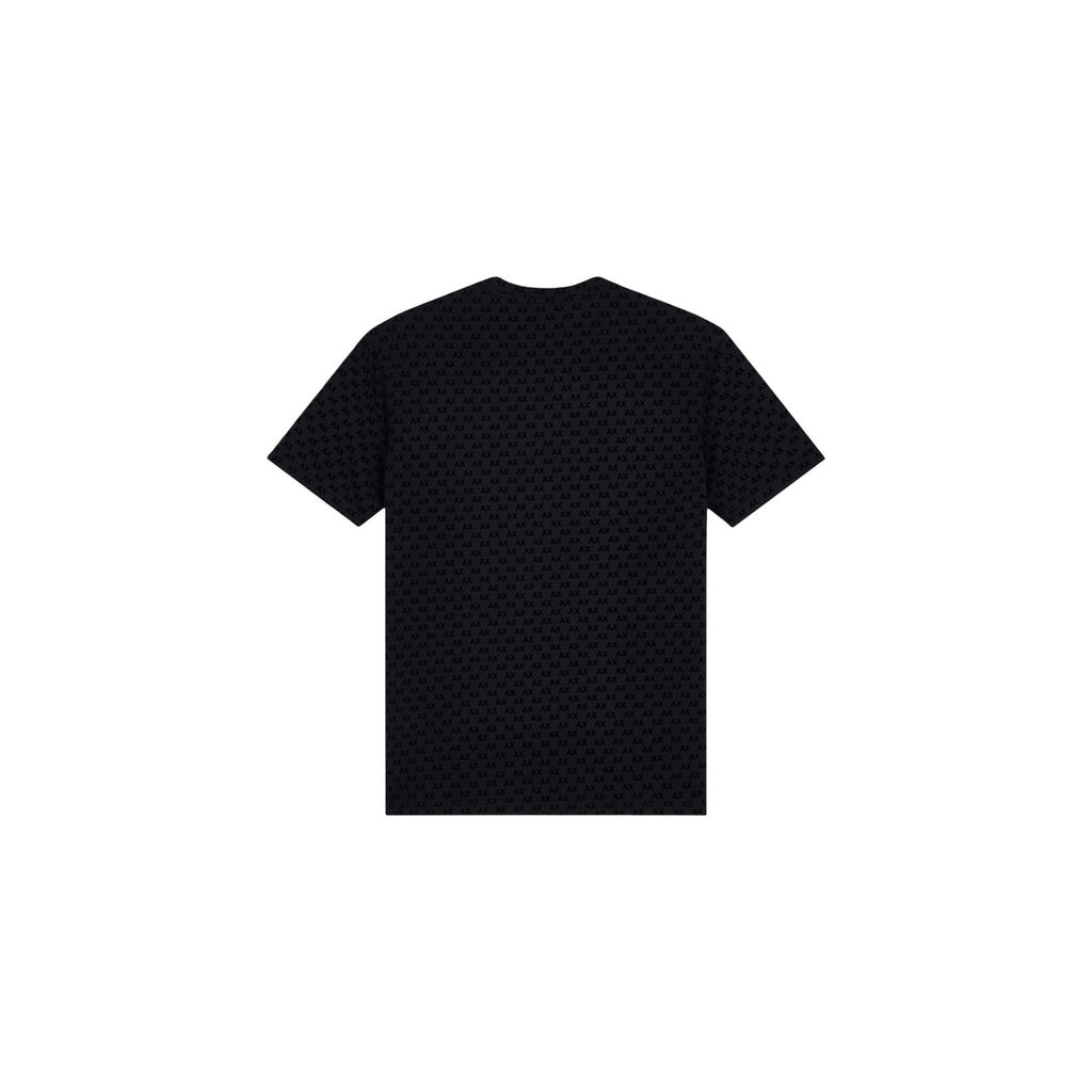 Armani Exchange — T-shirt imprimé noir en coton homme — vue 4