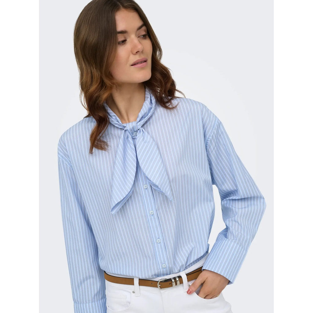 Only — Hemd Art.-Nr. 15386059 blau hell für Damen — Ansicht 5
