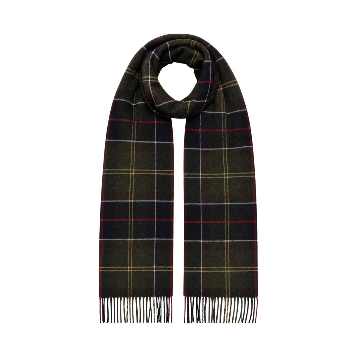 Barbour — Groene Galingale Tartan herensjaal — afbeelding 3