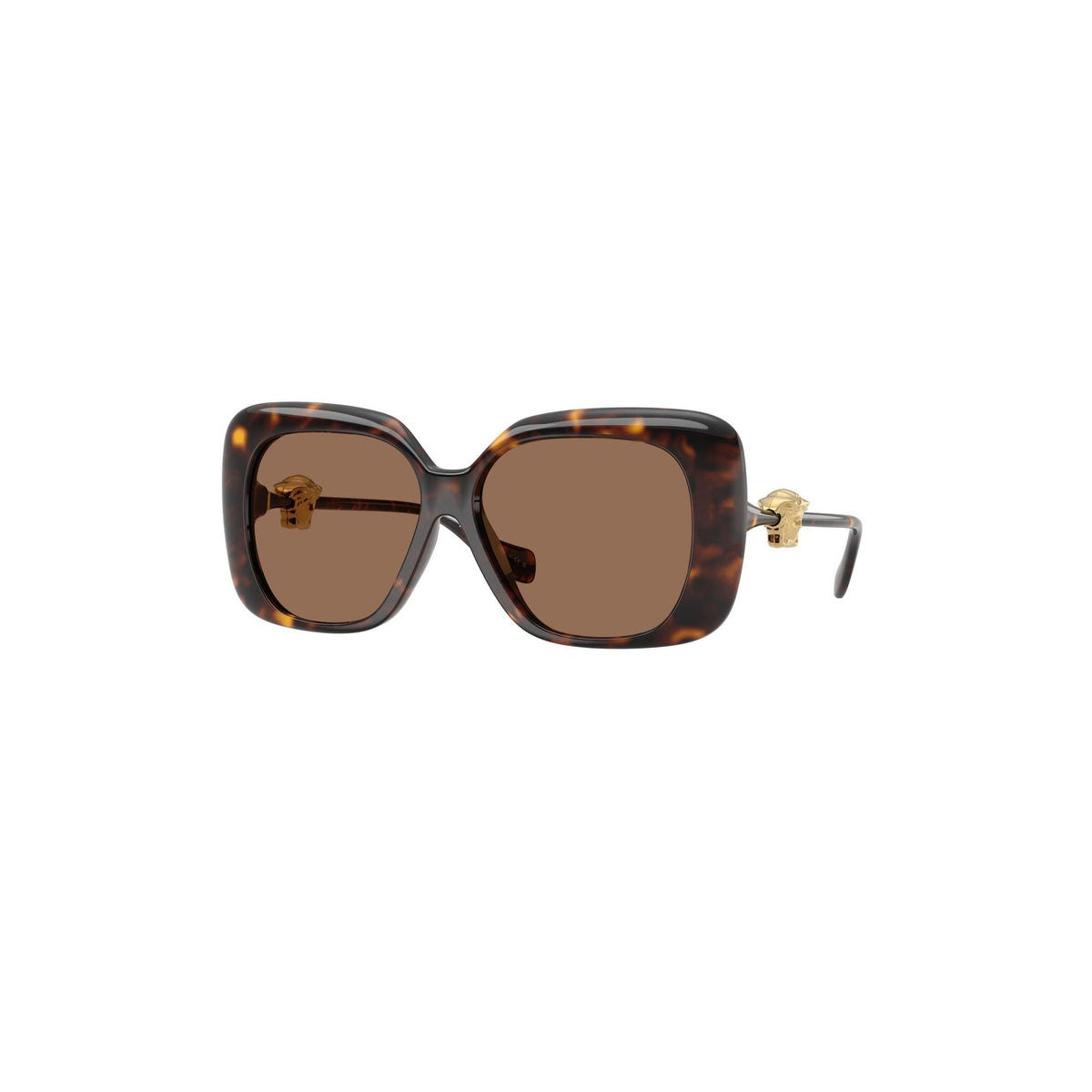 Versace — Lunettes de soleil carrées marron femme — vue 2