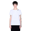 Armani Exchange — Damen-T-Shirt aus weißer Baumwolle