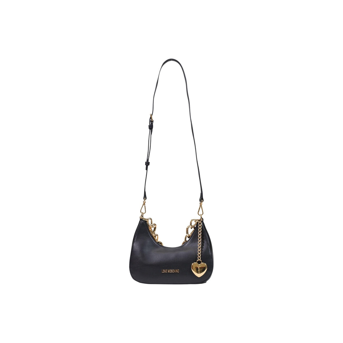 Love Moschino — Schwarze Umhängetasche 23 × 15 × 7 cm Damen — Ansicht 4