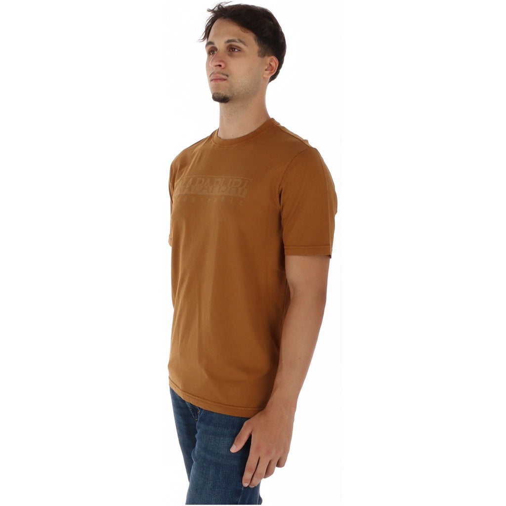 Napapijri — T-shirt NP0A8BAFWS21 camel homme — vue 3