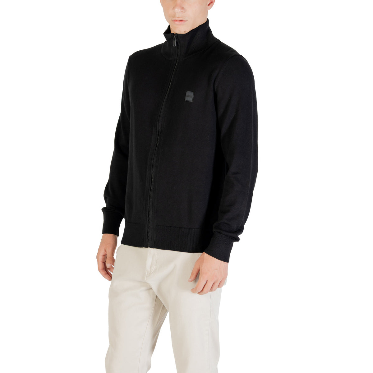 BOSS — Veste maille zippée Kanozip_S noire homme — vue 4