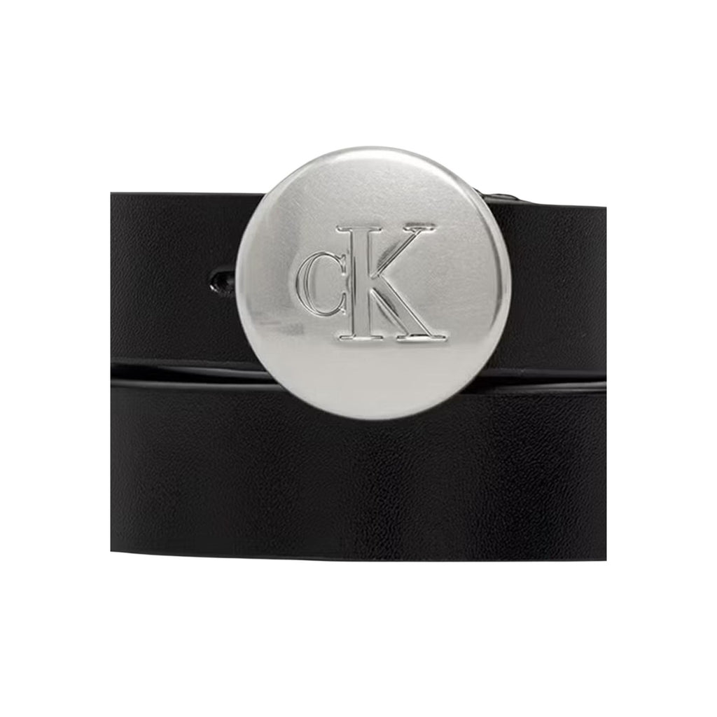 Calvin Klein — Ceinture noir réf. ROUND ENGRAVED CK BUCKLE 20 MM femme — vue 3