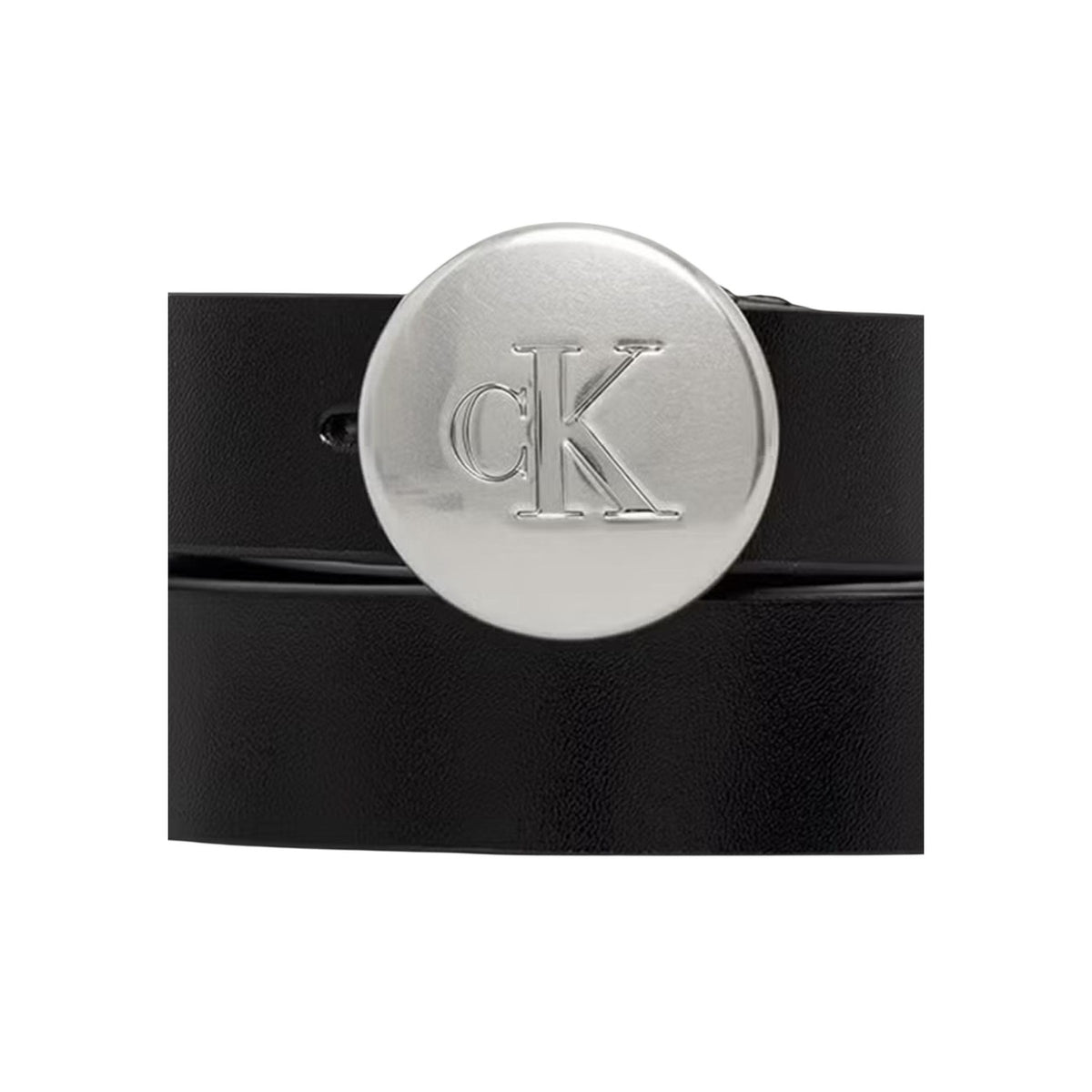 Calvin Klein — Ceinture noir réf. ROUND ENGRAVED CK BUCKLE 20 MM femme — vue 3
